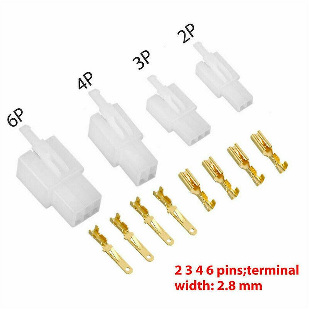 480 pièces 2,8 mm 2 3 4 6 broches connecteur de fil électrique M/F 