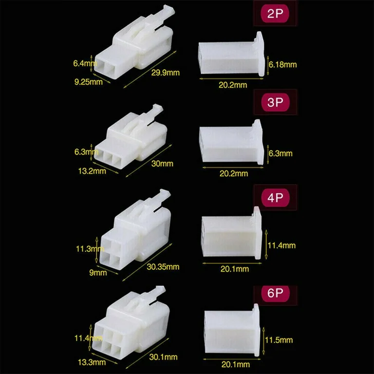 480 pièces 2,8 mm 2 3 4 6 broches connecteur de fil électrique M/F 