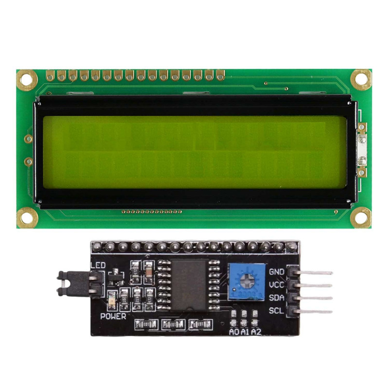 Afficheur LCD 2*16 avec I2C VERT