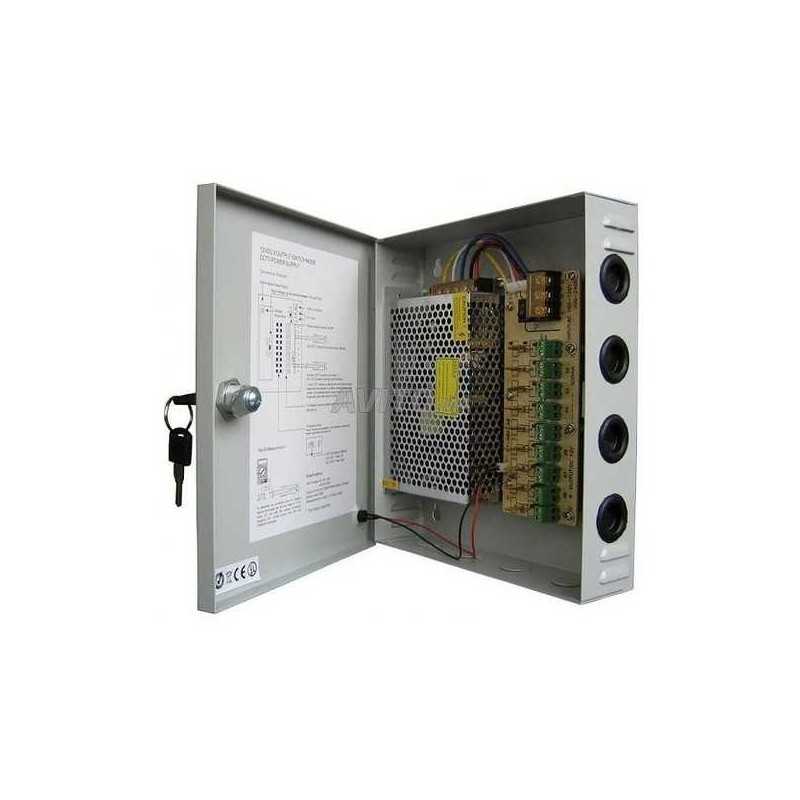 BLOC ALIMENTATION CAMERA 12V 30A AVEC BOITIER
